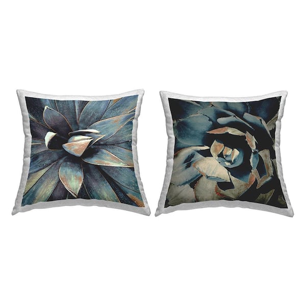 Stupell Industries Abstract Plant Leaves Green Square Outdoor Throw Pillow 2-Pack