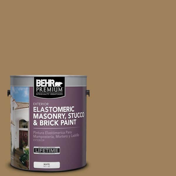 1 gal. #MS-45 Tuscany Gold Elastomeric Masonry, Stucco and Brick Exterior Paint