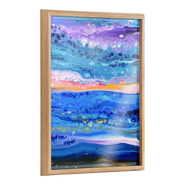 Kate and Laurel Blake "Tropical Tides" by Xizhou Xie Framed Glass Art Print 18 in. x 24 in.