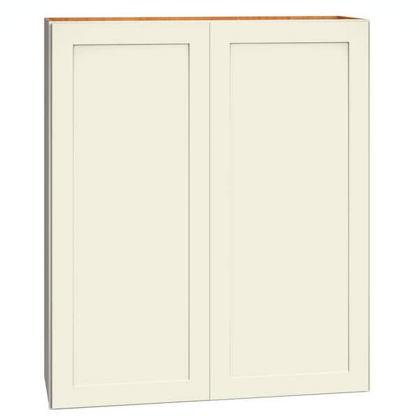 QuickShip Cottage 36 in. W x 12 in. D x 42 in. H Assembled Plywood Shaker Wall Kitchen Cabinet in Starlight