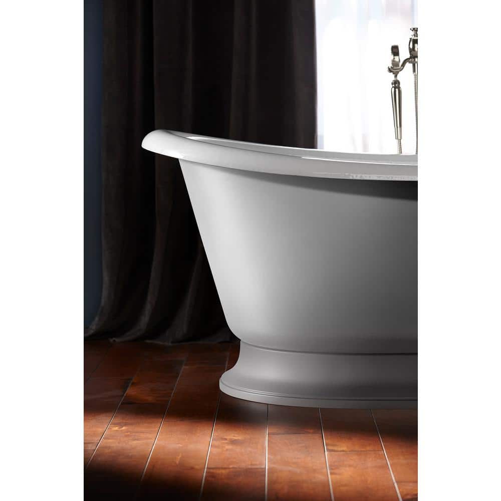 White Cast Iron Clawfoot Freestanding Bathtub