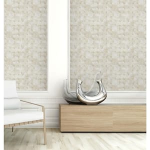 Tile Grey Paper Non-Pasted Strippable Wallpaper Roll (Cover 56.05 sq. ft.)