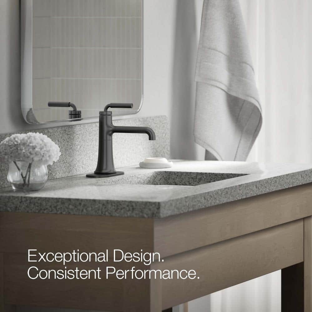 Matte Black Tone Single-Handle Monoblock Bathroom Faucet