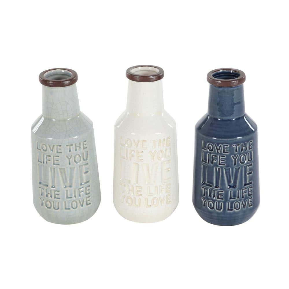 Litton Lane 5 in., 11 in. Multi Colored Porcelain Ceramic Decorative ...