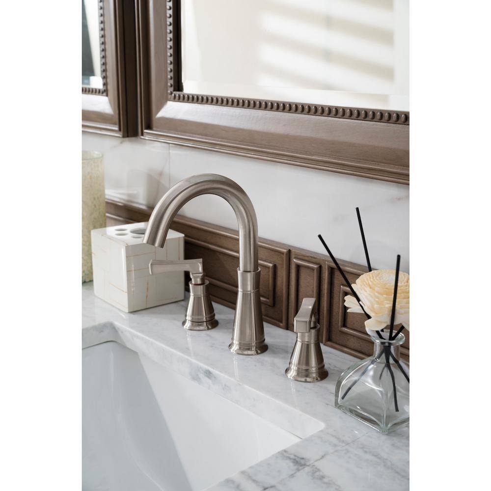 Bristol 60" Dark Wood Double Vanity with Arctic Fall Top