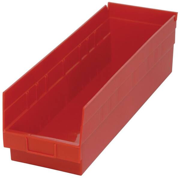 Quantum Storage Economy Shelf Storage Units with Bins, Red