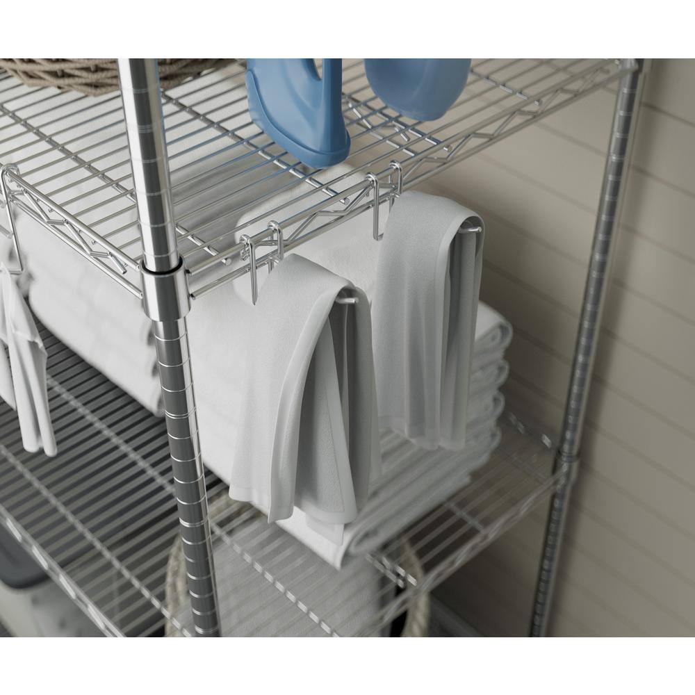 Silver Steel 7-Piece Wire Rack Accessories Kit