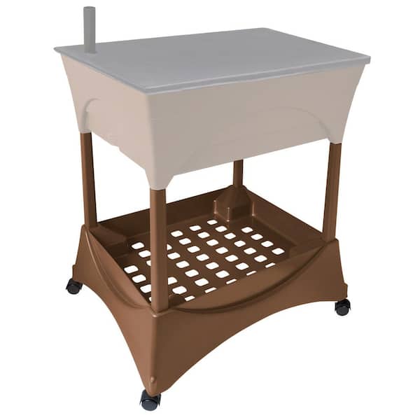 CITY PICKERS Raised Garden Bed Stand Accessory Kit in Earth Brown