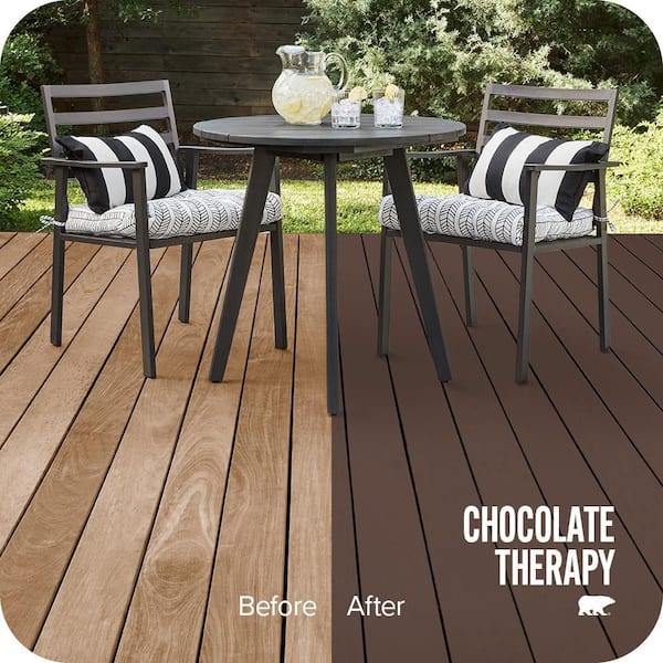 5 gal. #N150-7 Chocolate Therapy Solid Color Waterproofing Exterior Wood Stain