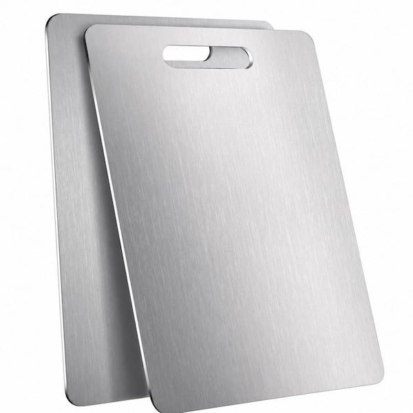 2 Pack 15 in. x 11 in. 100% Pure Titanium Cutting Board, Easy to Clean, Double-Sided, Food-Grade Cutting Board