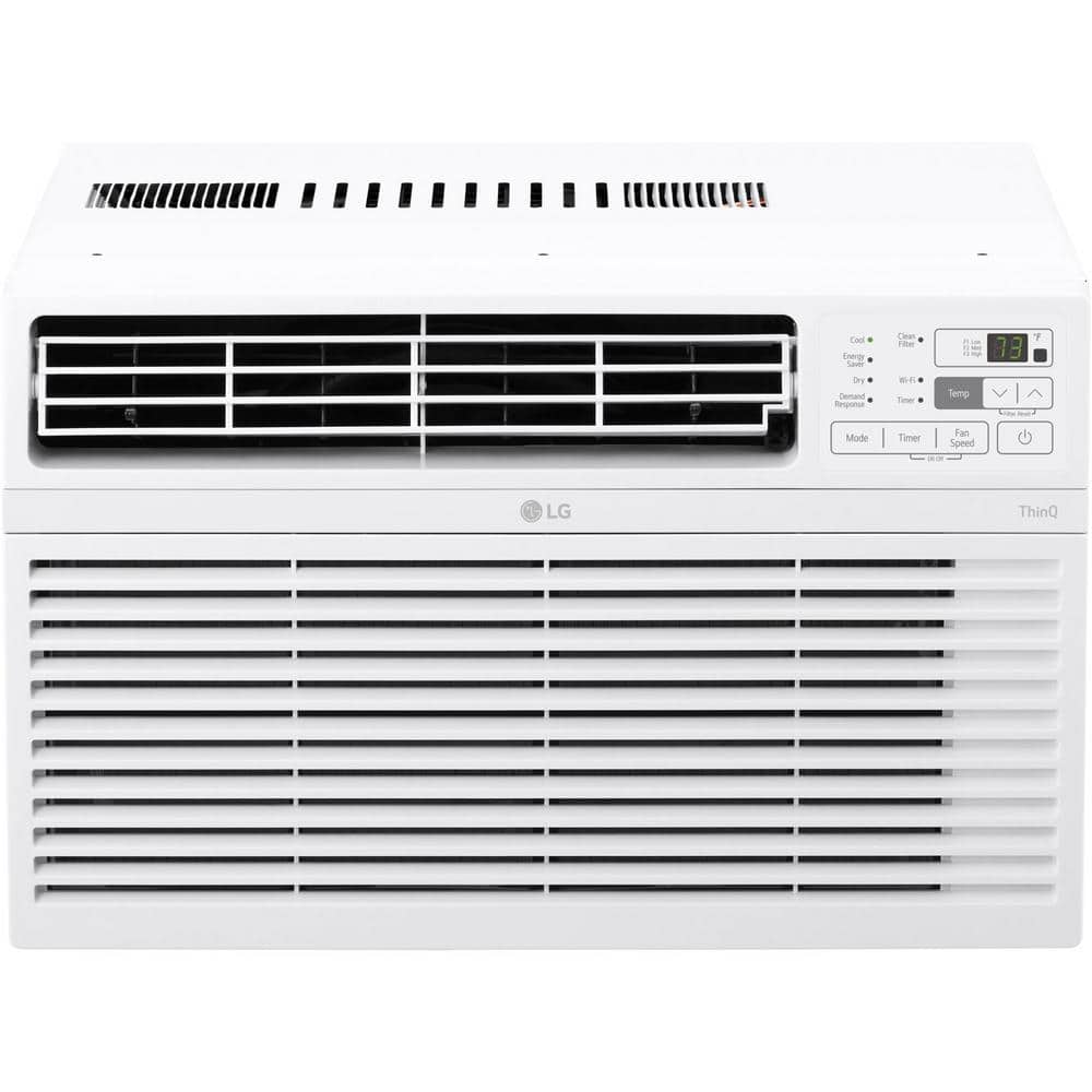 LG 10,000 BTU White Smart Window Air Conditioner with Remote