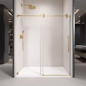 KZG 72 in. W x 76 in. H Single Sliding Frameless Shower Door in