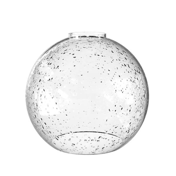 5.5 in. Clear Seeded Glass Globe Shade with 1 in. Neckless Fitter for Pendant, Chanderlier, Wall Light, Vanity Light
