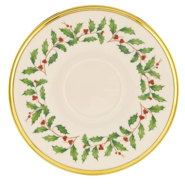 Holiday Bone China Ivory Saucer