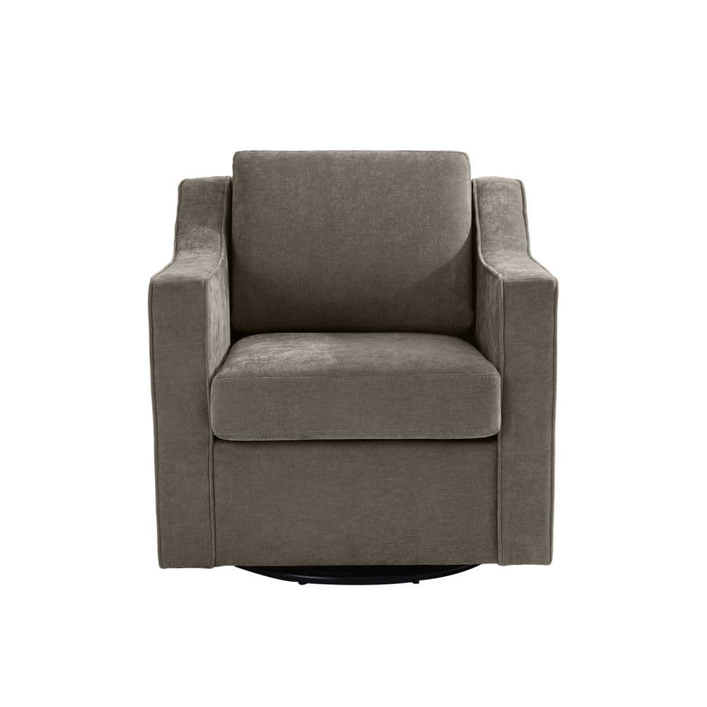Pe￼￼￼chan Uixe Sand Chenille Upholstered Swivel Accent Barrel Chair (Set of