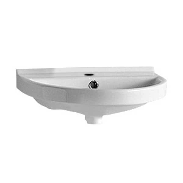 Whitehaus Collection Isabella Wall Mounted Bathroom Sink In White Lu004 C - Wall Mount Bathroom Sink Home Depot