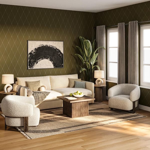 Carmeon Hamilton x Rugs Shomar Bohemian Abstract Striped 8 ft. x 10 ft. Natural Indoor Area Rug