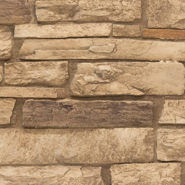 Urestone Ledgestone 11 in. x 11 in. Mountain Country Faux Stone Siding Sample