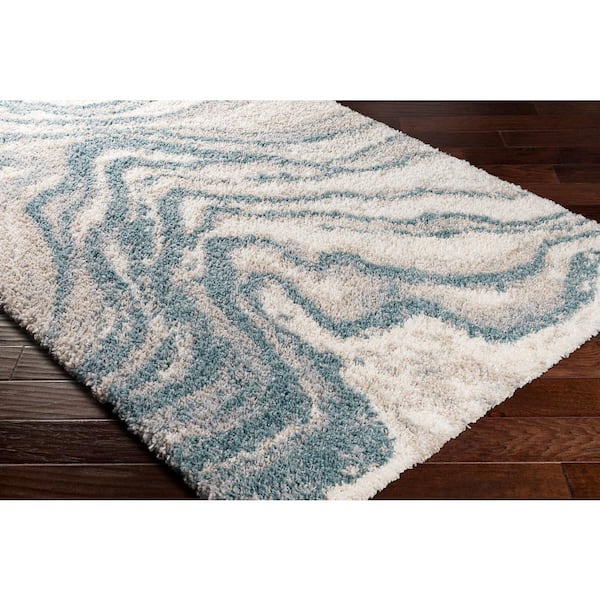 Wesley Teal 5 ft. x 7 ft. Modern Indoor Area Rug