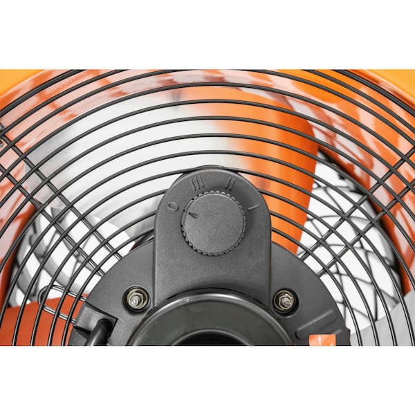 Commercial Electric 16 in. 3-Speed Drum Floor Fan in Orange High