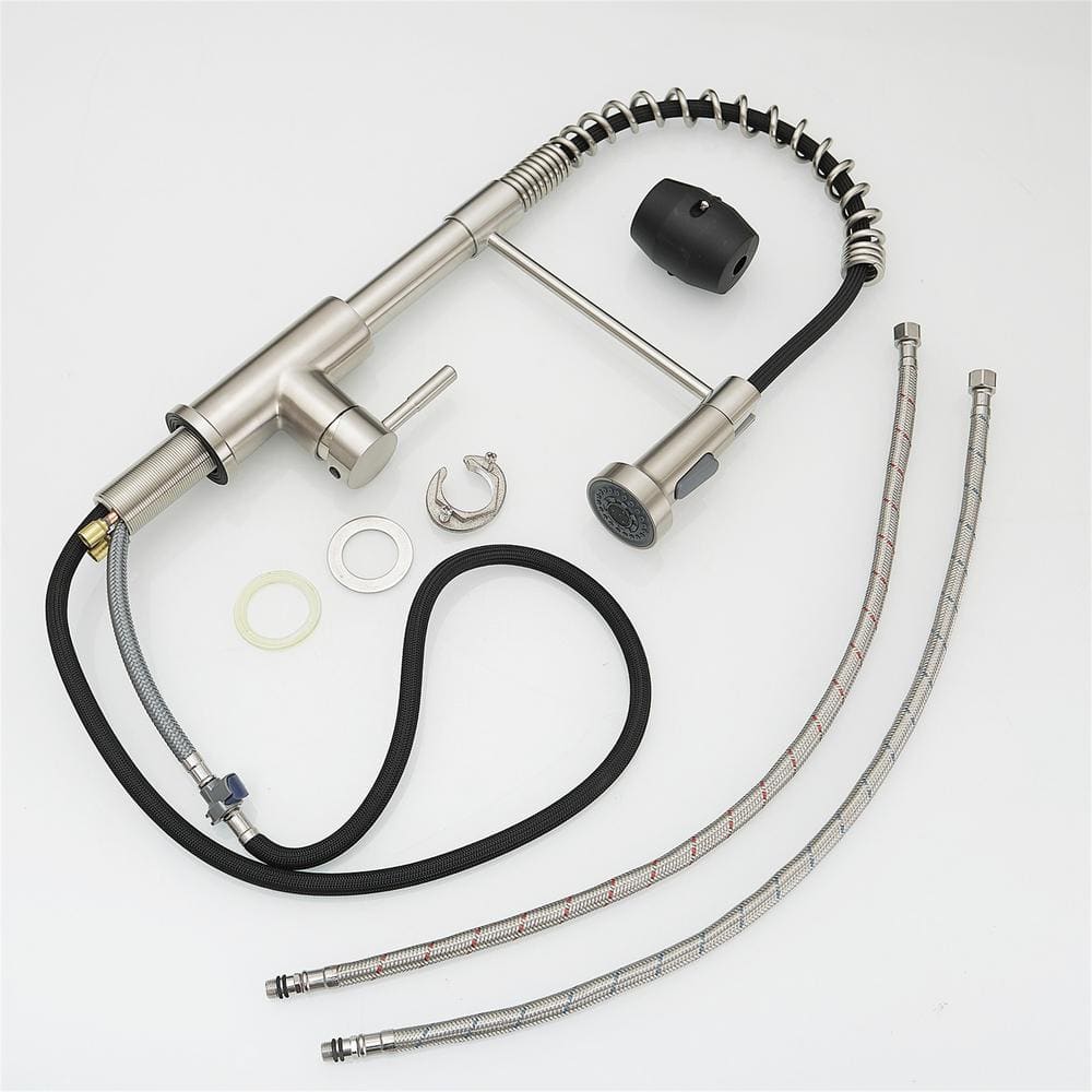 Brushed Nickel Stainless Steel Pull Down Kitchen Faucet