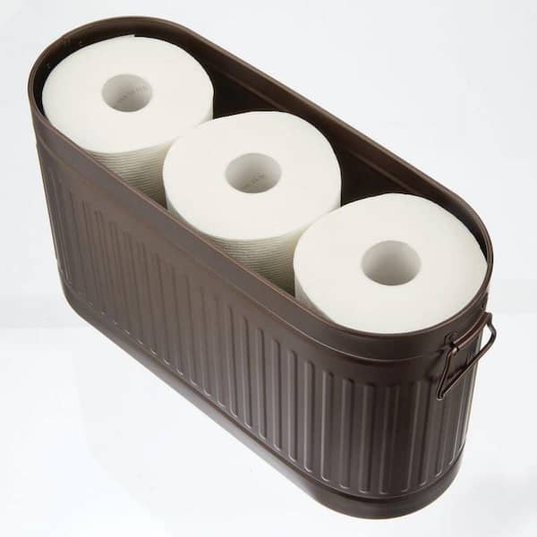 Dracelo Plastic Floor Stand 3-Roll Space-Saving Toilet Tissue