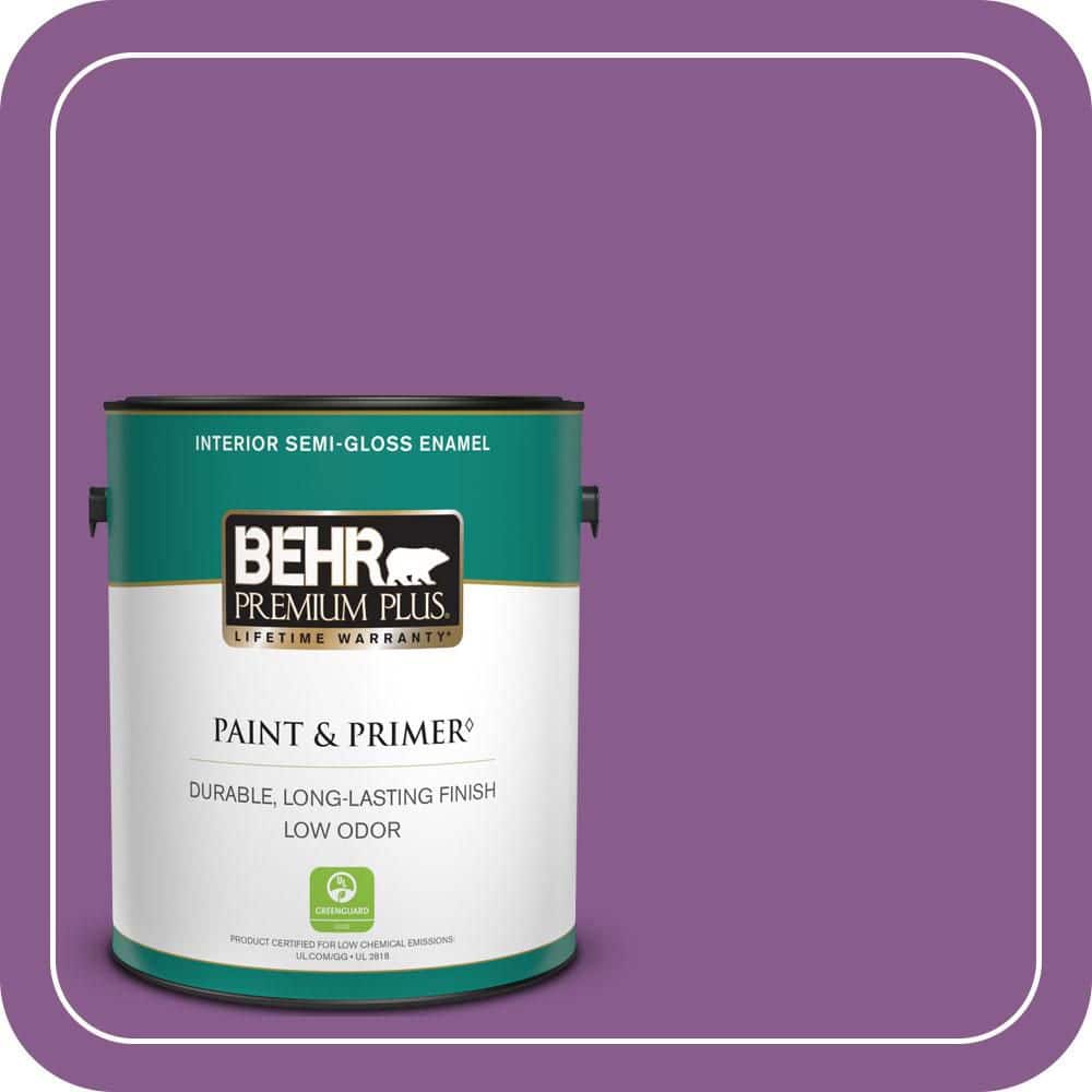 1 gal. #670B-7 Candy Violet Semi-Gloss Enamel Low Odor Interior Paint & Primer price history on PriceWatchPro