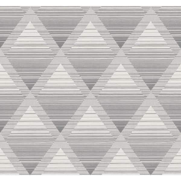 CASA MIA Rhombus Textile Dark Grey Paper Non-Pasted Strippable Wallpaper Roll (Cover 60.75 sq. ft.)