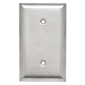 Pass & Seymour 302/304 S/S 1 Gang Strap Mount Blank Wall Plate, Stainless Steel (1-Pack)