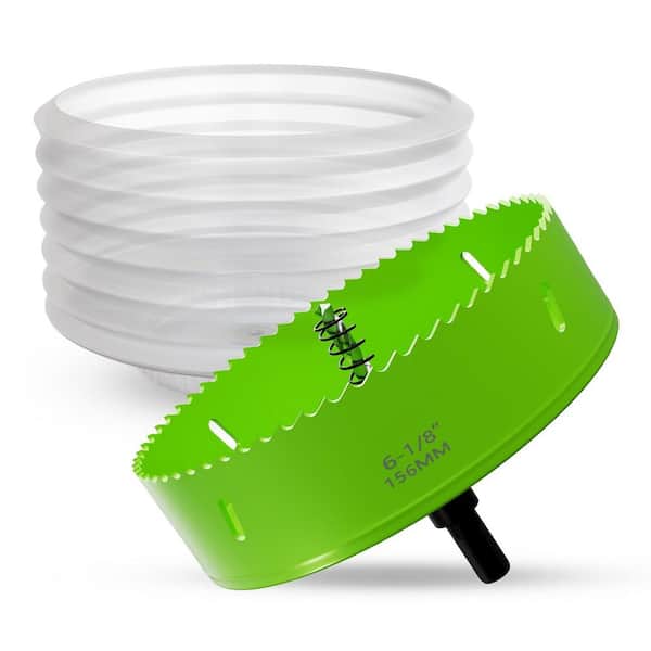 Unbranded Bi-Metal 6-1/8 in. Hole Cutter with Dust Bowl Catcher for Wood Metal Drywall Ideal for LED Lighting Installation