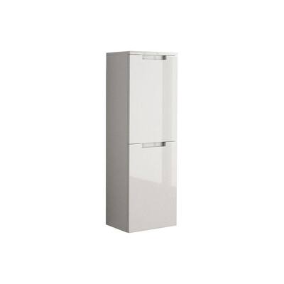 Oasi 14-9/50 in. W Wall Mounted Linen Cabinet in Glossy White