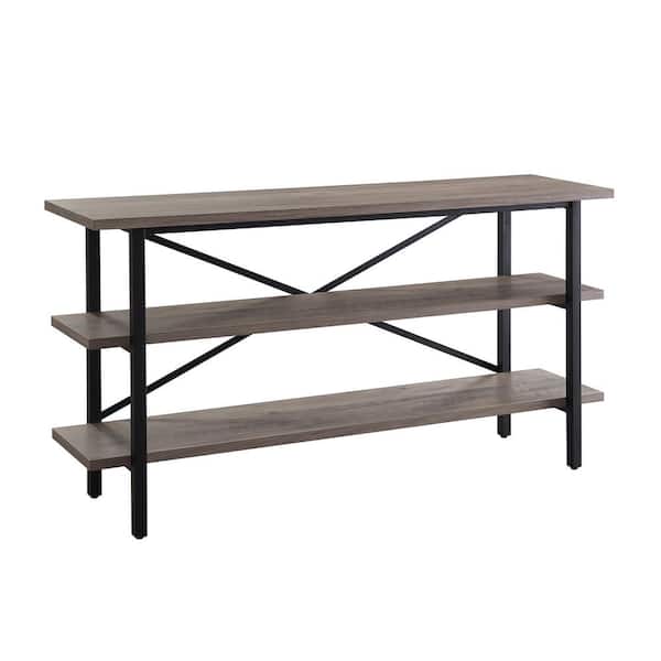 Meyer&Cross Holloway Wood 58 in. TV Stand in Gray Oak Finish