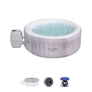 SaluSpa 71 in. x 26 in. 4-Person Inflatable Cancun AirJet Hot Tub Pool Spa