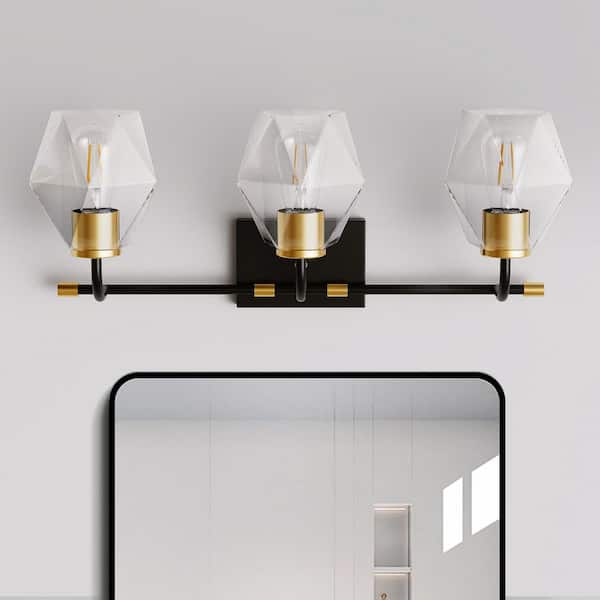 5.5 in. Clear Diamond Clear Glass Hexagon Lamp Shade with 1 in. Neckless Glass Fitter for Pendant, Vanity Light