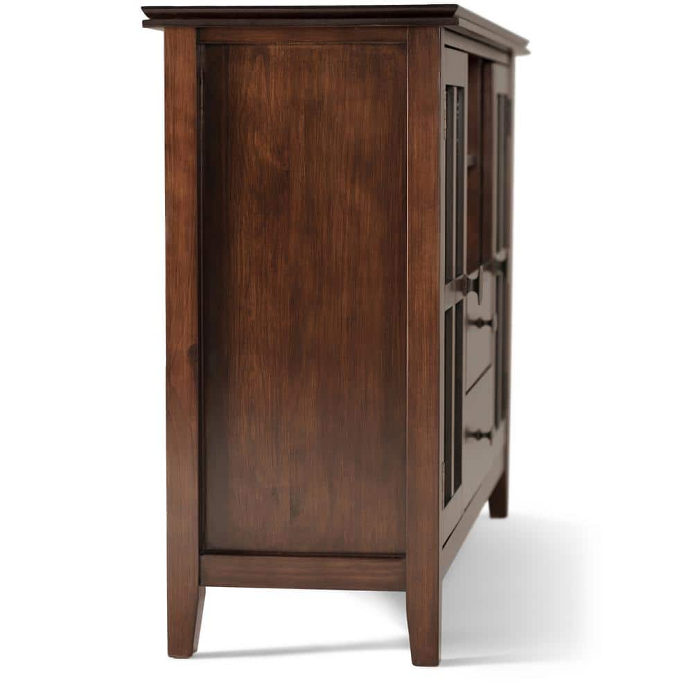Russet Brown Medium Wood TV Media Console with Cabinet