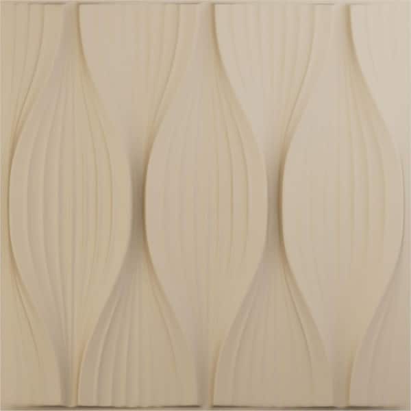 Ekena Millwork 19 5/8 in. x 19 5/8 in. Willow EnduraWall Decorative 3D Wall Panel, Smokey Beige (12-Pack for 32.04 Sq. Ft.)