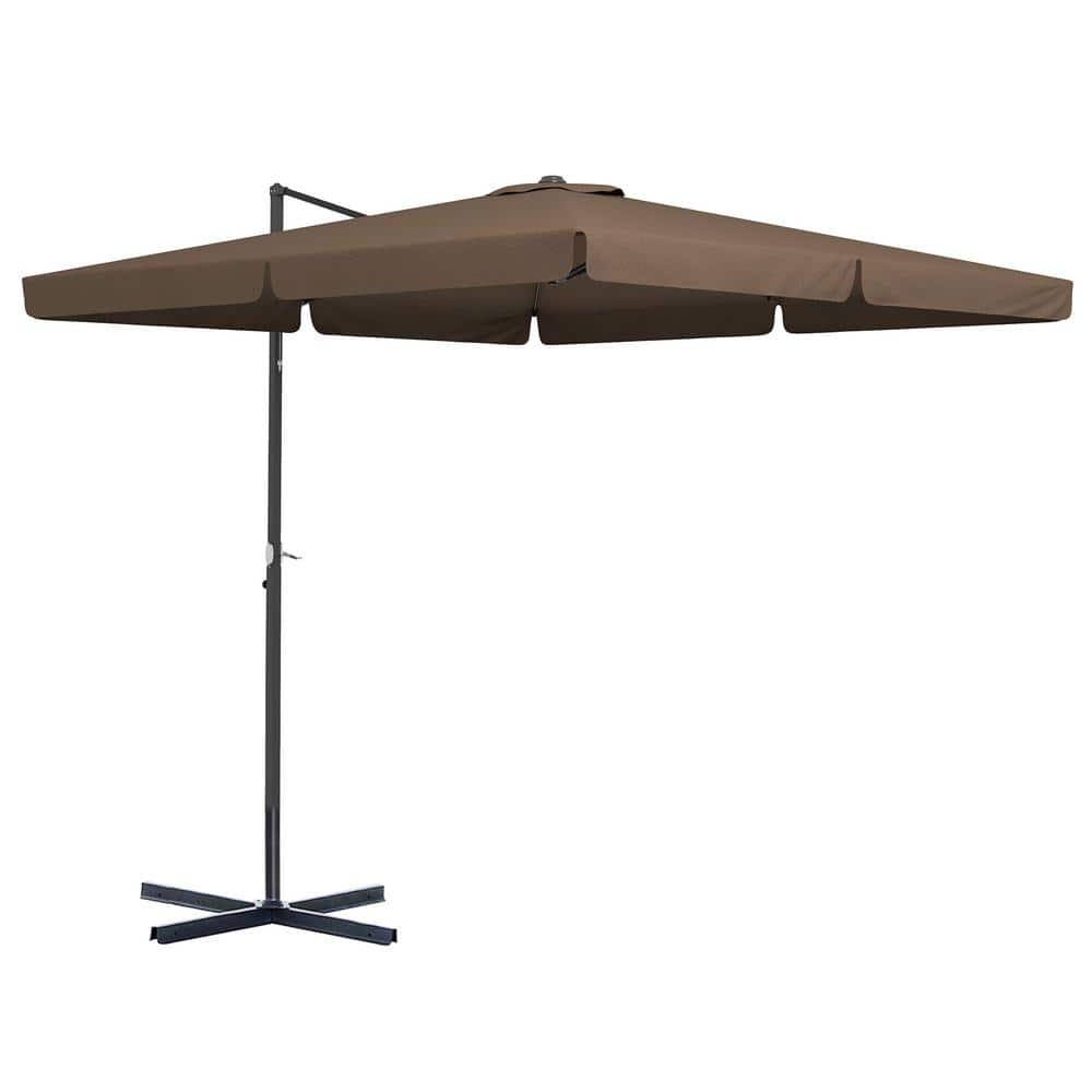 10 ft. Aluminum Cantilever Patio Umbrella, Square Offset Umbrella with Tilt