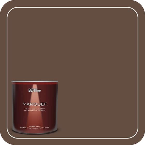 BEHR MARQUEE 1 qt. #S-G-760 Chocolate Coco Matte Interior Paint & Primer