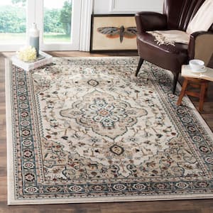 Lyndhurst Cream/Beige 4 ft. x 6 ft. Border Area Rug