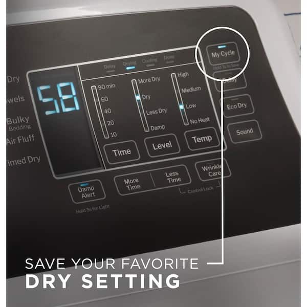 GE - 7.4 cu. ft. Electric Dryer with Sensor Dry in White