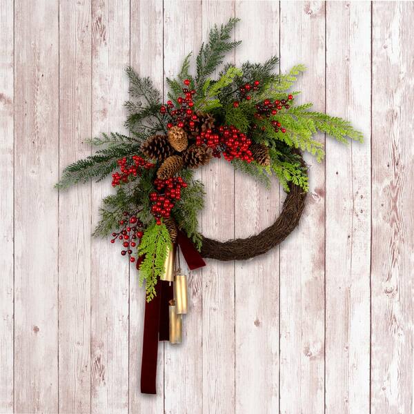 National Tree Company 24 in, Unlit Christmas Joy Chimes Artificial