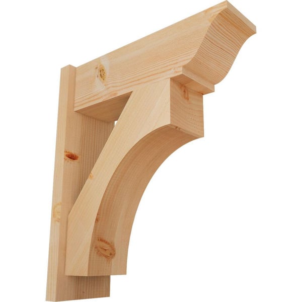 Ekena Millwork 8 in. x 26 in. x 22 in. Westlake Traditional Smooth Douglas Fir Outlooker