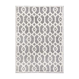Moroccan Trellis High-Low Gray 5 ft. x 7 ft. Area Rug
