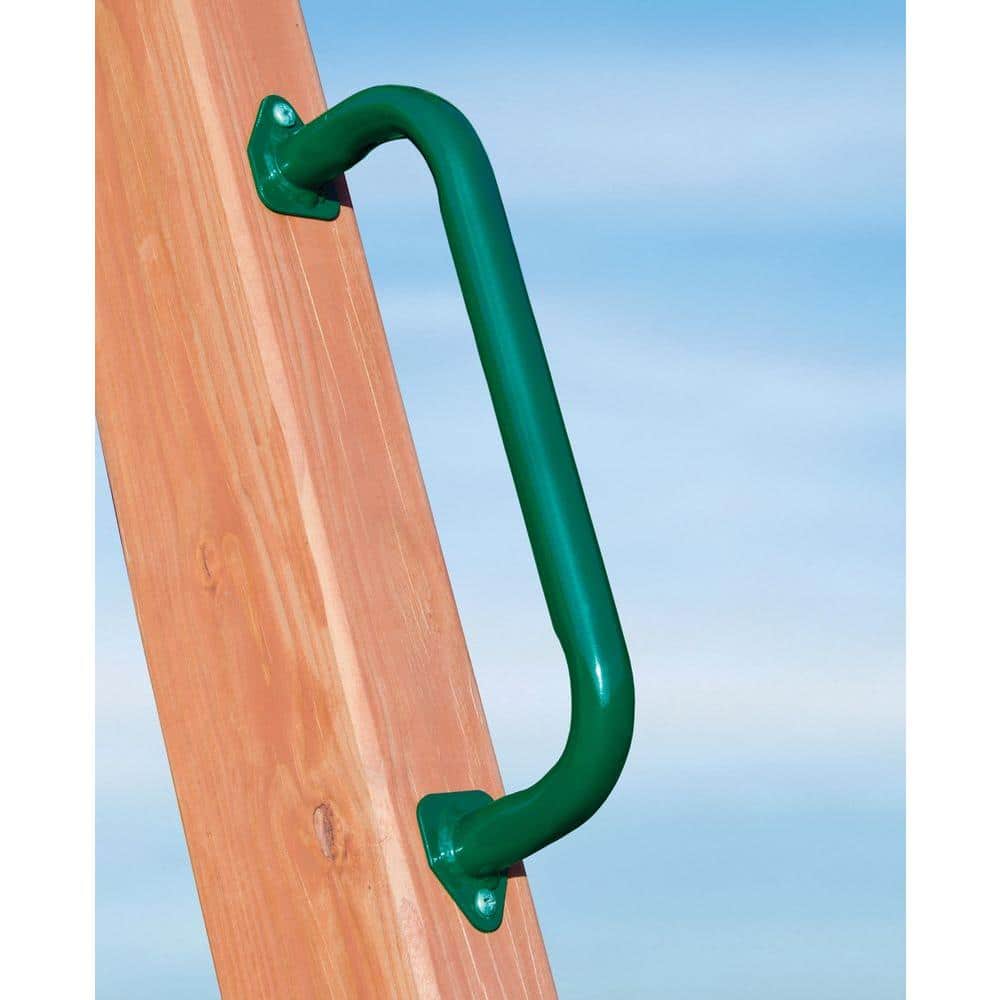 Green 16-Inch Powder-Coated Metal Safety Handles