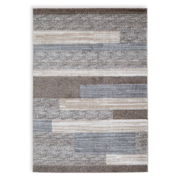Sethburn Gray 5 ft. x 7 ft. Striped Area Rug