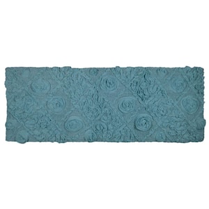 Modesto Bath Rug 100% Cotton Bath Rugs Set, 21 in. x54 in. Runner, Blue