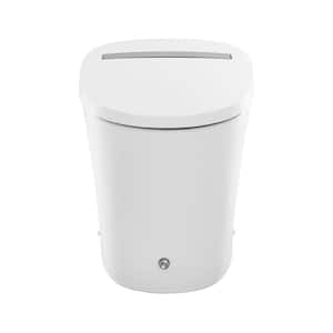Hugo Smart Tankless, 1.1/1.6 GPF Touchless Vortex, Elongated Toilet in Glossy White