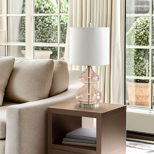 Ellipse 25.25 in. Pink Table Lamp