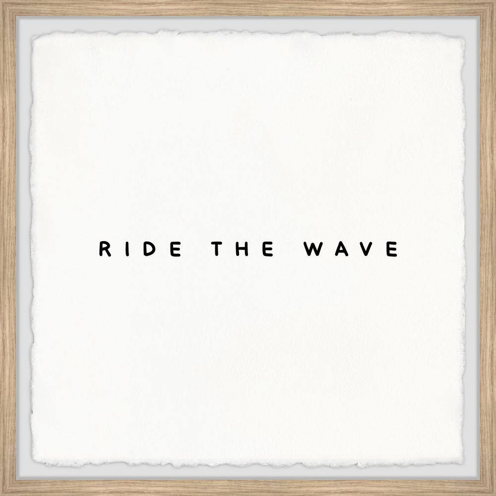 Ride the Wave II by Marmont Hill Framed Typography Art Print 18 in. x 18 in