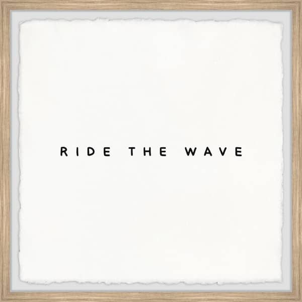 Unbranded "Ride the Wave II" by Marmont Hill Framed Typography Art Print 18 in. x 18 in.